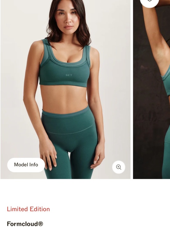 SET Active Tops - SET Active Teal Scoop-Neck Support Crop Top